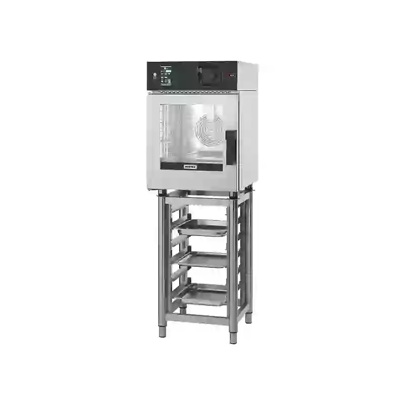 Konvektomat MINI elektrický 6x GN 1/1 automatické mytí nástřik dotykový ovládací panel 5" 400 V dveře L | REDFOX - MSDBD 0611 EL