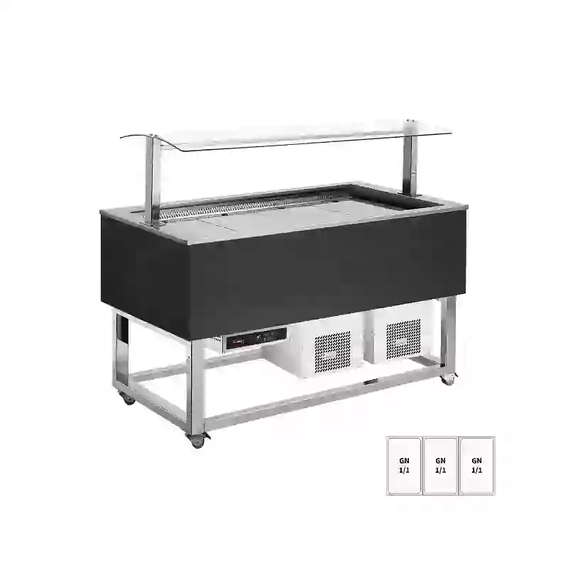 Bufet chlazený GN 3-1/1 Wenge | REDFOX - ES BLUE+ 3W