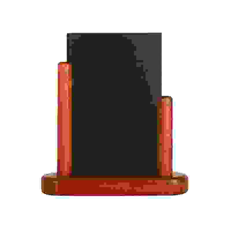 Stolní stojánek s popisovací tabulkou malý, mahagon