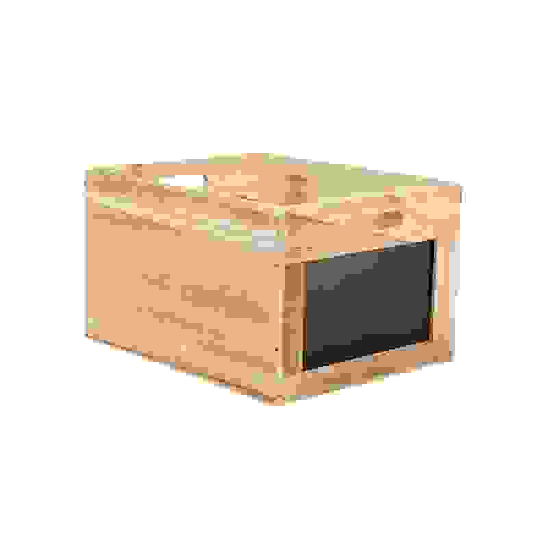 Dřevěný box s popisovacími tabulkami 21x35x28,3 cm