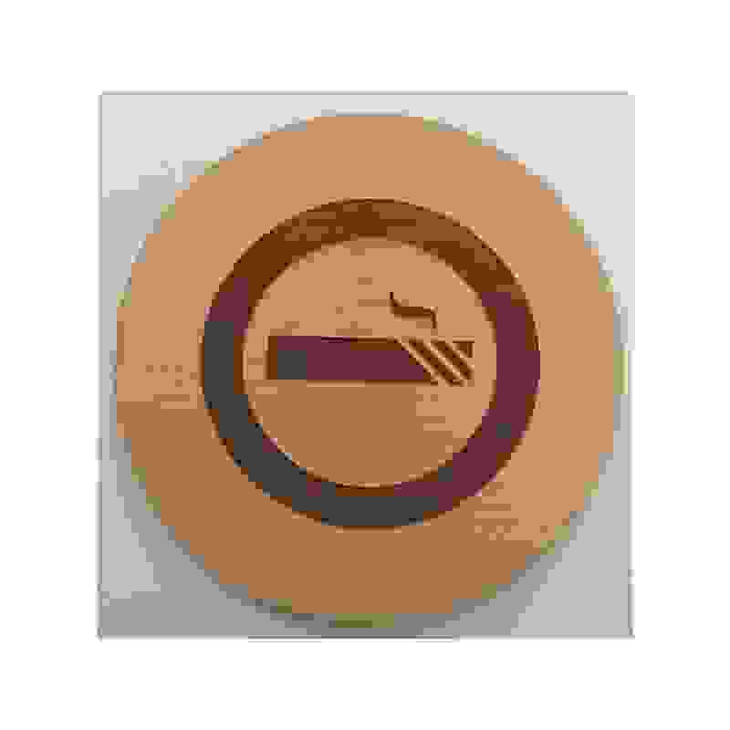 Samolepící dřevěná (buk) informační cedulka "KOUŘENÍ POVOLENO"