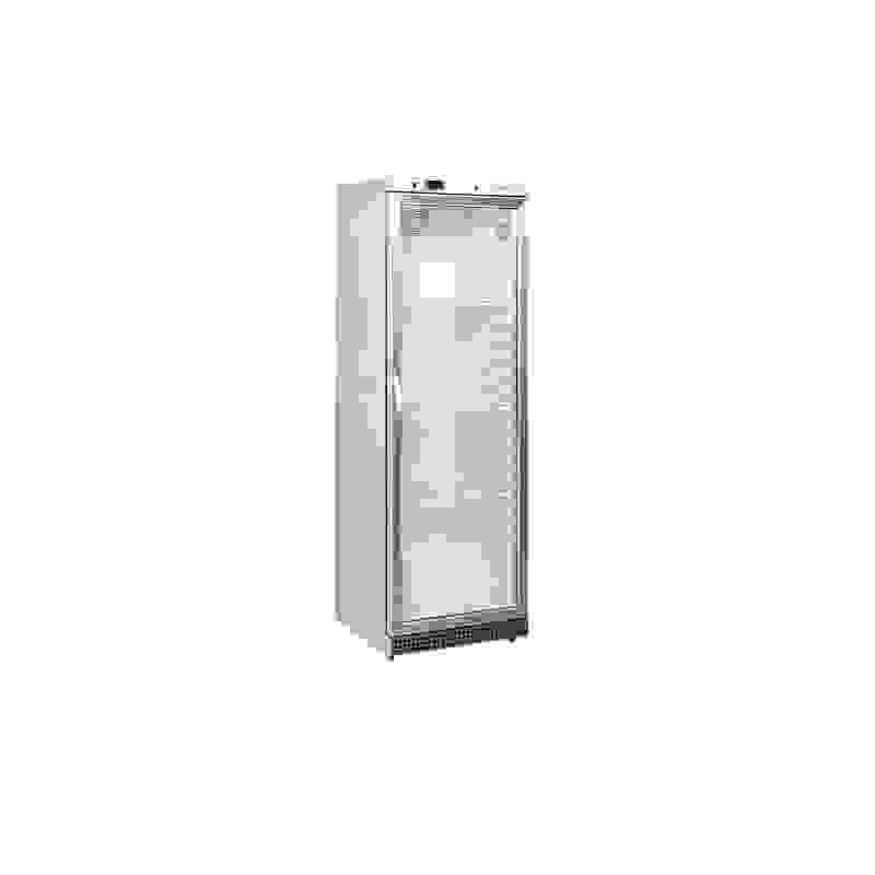 Chladicí skříň prosklené dveře, nerez opláštění TEFCOLD UR 400 SG