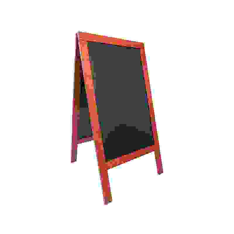 Nabídková stojanová tabule SANDWICH 135x70 cm, mahagon