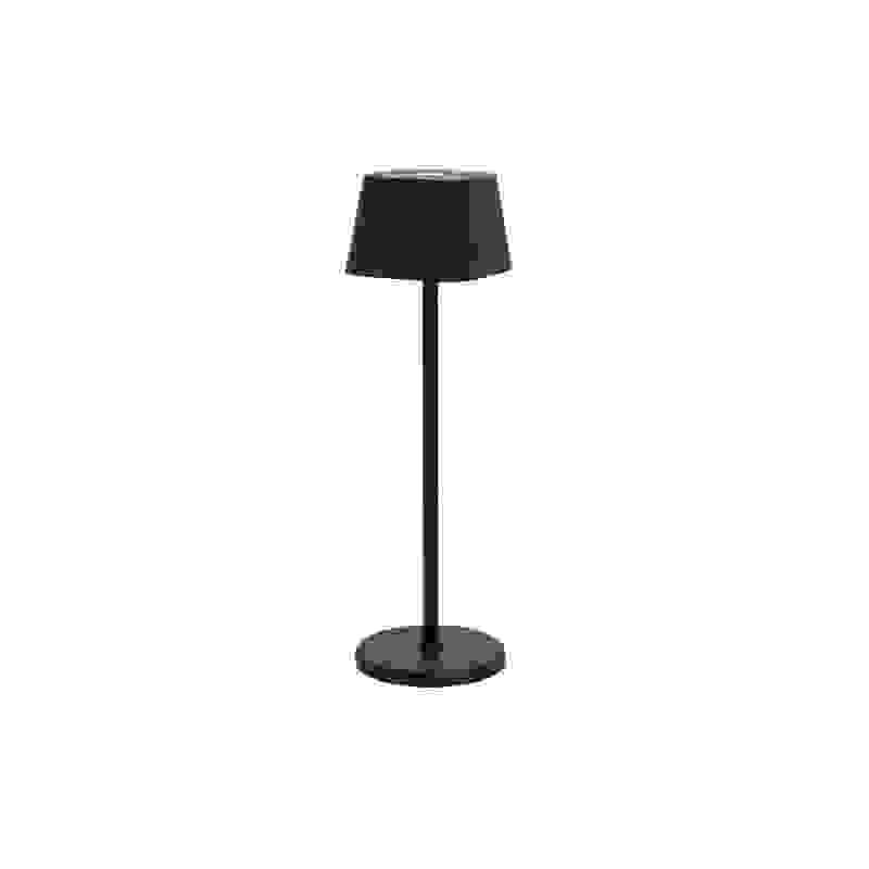 Akumulátorová stolní lampička se stmíváním, čtvercový klobouček, černá