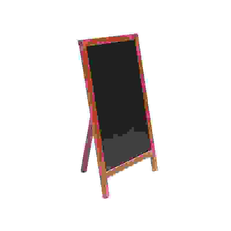 Nabídková stojanová tabule jednostranná s opěrkou 55x85 cm, mahagon