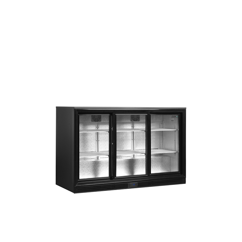 Minibar prosklené posuvné dveře, černá TEFCOLD DB301S-3