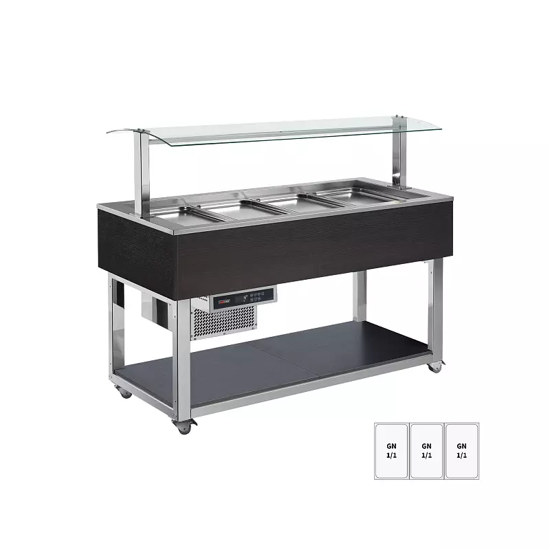 Bufet chlazený GN 3-1/1 Wenge | REDFOX - ES GREEN+ 3W