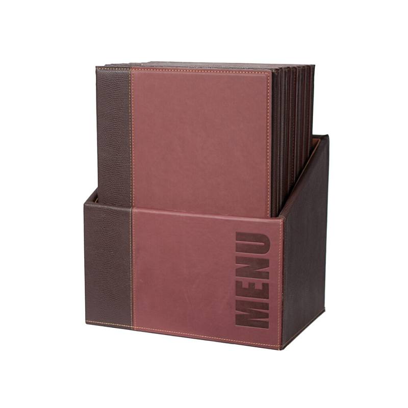 Box s jídelními lístky TRENDY, vínově červená (20 ks)