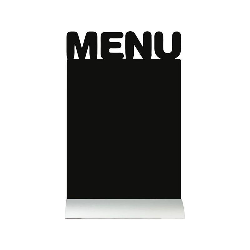 Stolní popisovací tabule MENU s popisovačem, hliníkový stojánek