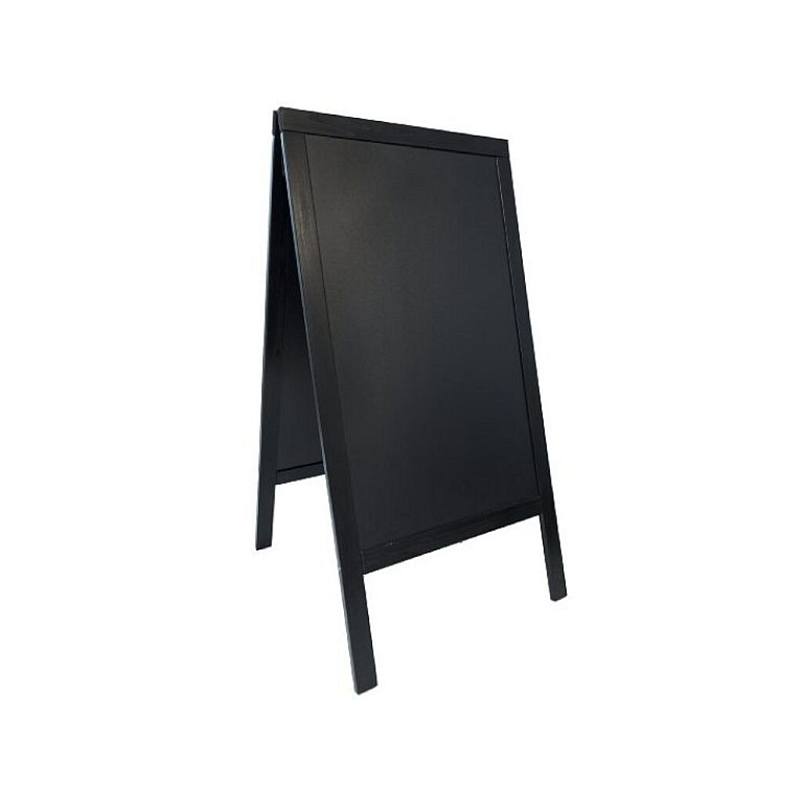 Nabídková stojanová tabule WOODY SANDWICH 125x69 cm, černá
