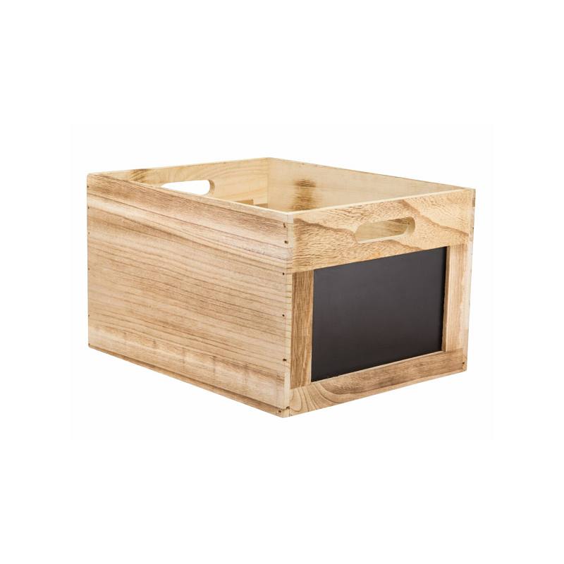 Dřevěný box s popisovacími tabulkami 21x35x28,3 cm