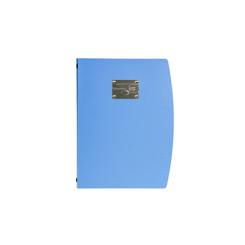 Jídelní lístek RIO A4 , modrá , symboly příborů na štítku