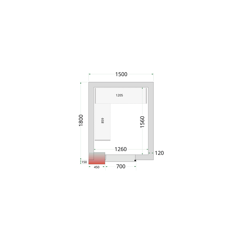 Panely ke stavebnicovým boxům 120 mm TEFCOLD CR 150x180x220